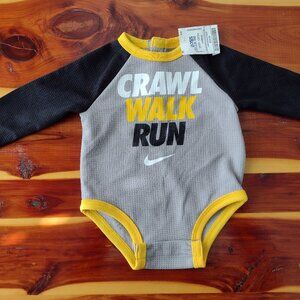 Nike Dri Fit Baby Boys bodysuit, Size 3 Months, Black / Yellow.  New with Tag!